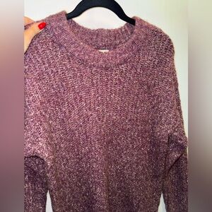 a.n.a Mauve Crewneck Knit Sweater
